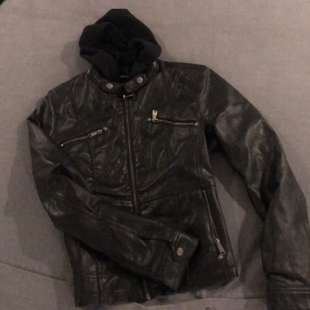 Faux Leather Biker Jacket